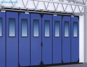 Промышленные ворота складные откатные